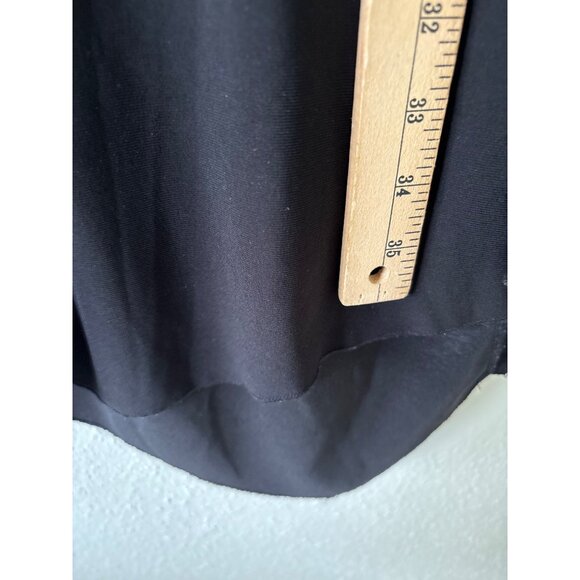 Taboo Black Halter Dress With Asymmetrical Hem Satin Stripes Vintage 90s Y2K - Picture 9 of 9